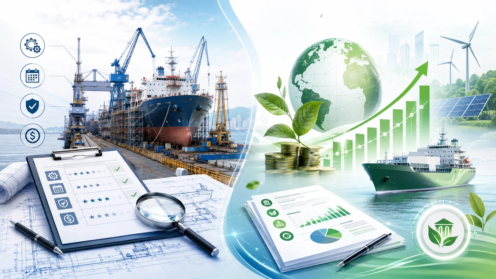 Shipyard selection and green financing advisory