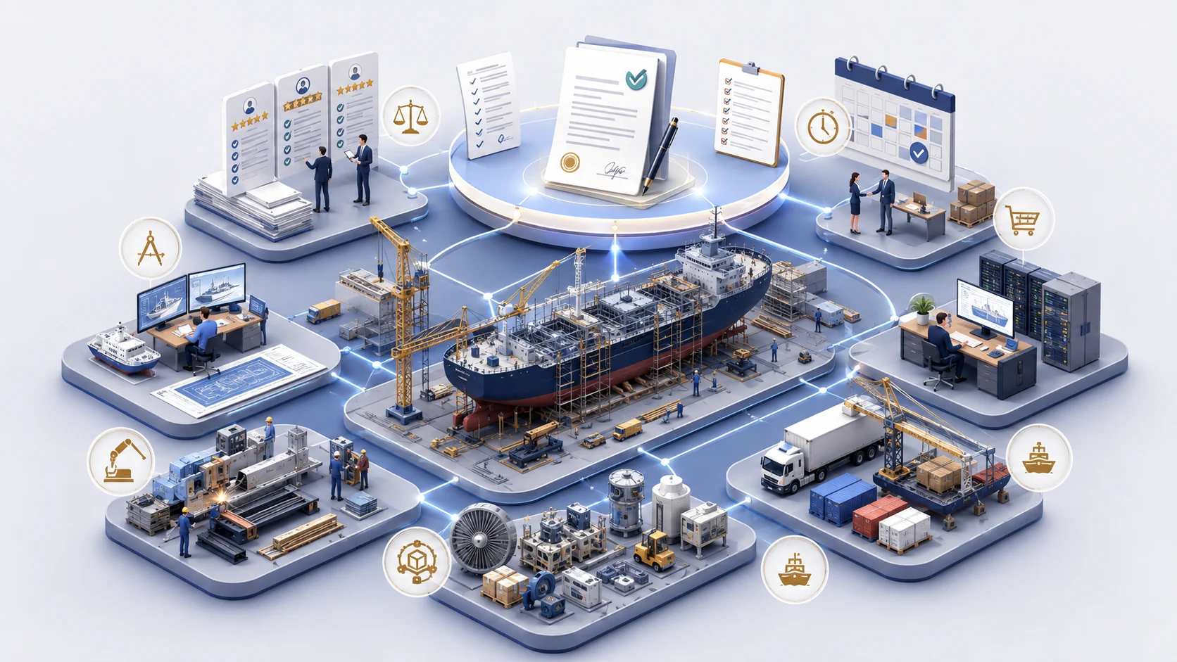Commercial coordination and end-to-end maritime project oversight